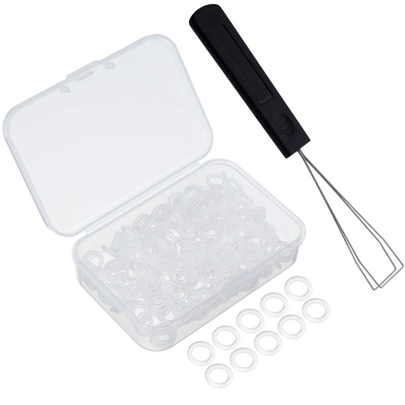 Fiada Keyboard Puller Keycap Removal Tool and 200 Pcs Rubber O-Ring Dampeners Plumbing Rubber O-Ring Seal for Switch and Mechanical Keyboard - Image 1